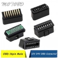 Optional 12V 24V OBD Male Plug OBD2 16Pin Connector OBDII Adaptor OBDII Connector J1962 OBD2 Connector|Code Readers & Scan T