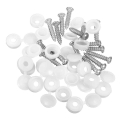 16pcs Car White Hinged Cover Cap Number Plate Fitting Fixing Self Tapping Screw For License Plate|Nuts & Bolts| - Officema