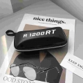 For BMW R1200RT R1200 RT R 1200RT 2004 2011 2012 2013 Black leather printing logo glasses Case sunglasses Case Box Customized|De