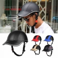 Motorcycle Cycling Half Open Face Helmet Baseball Cap Foam Padded PU Hat Visor Safety Helmet for Outdoor Sport Climbing Baseball