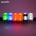 WasaFire Silicone Mini Bicycle Light 2 LED Night Safety Warning Flash Lights Handlebar Bike Front Rear Lamps Cycling Taillight|B