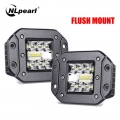 Nlpearl 5" Flush Mount Led Work Light Bar Offroad 12v 24v Spot Flood Led Light Bar For Car Boat Suv 4x4 Truck Jeep Atv Head