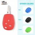 Dandkey 3 Buttons Silicone Key Cover Fits For RENAULT Clio DACIA Logan Sandero Remote Shell Fob Car accessories|accessories acce