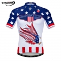 Weimostar Team USA Short Sleeve Cycling Jersey Mountain Bike Jersey Maillot Ciclismo Breathable mtb Bicycle Shirt Cycle Jersey|C