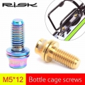 RISK M5x12mm Bottle Cage Bolt Titanium Cone Bike Bottle Holder Screw for Cycling Accessories Bicycle Water Bottle Cage|bottle ho