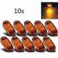 WEAREDIFNT 10 PCS Amber 2LED Clearance Lights For Trailer Truck Lorry Side Marker Turn Signal Lamp Handy 12V 24V Waterproof|Truc