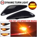 2Pcs LED Dynamic Car Turn Signal Lights For Mazda 5 CW 6 GH MX 5 ND RX 8 Car Side Marker Lights For Fiat 124 Spider Abarth|Signa