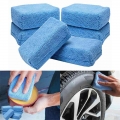 5pcs Car Microfiber Applicators Sponges Cloths Microfibre Hand Wax Polishing Pad 12cm X 8cm - Sponges, Cloths & Brushes - Of