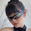 2022 New Moon Rectangular Sunglasses for Women Man Vintage Outdoor Cycling Sports Hip Hop Punk Sun Glasses UV400 Trend Female| |