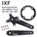 Ixf Mtb Square Hole Sprocket 104bcd 170mm Crank Single Disc Crank Three Disc Crank 32/34/36/38t Mtb Crankset - Bicycle Crank &am