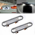 2pcs Set Car License Plate Lights LED Bright White Tail Lamps For Mercedes E W124 W201 Auto Replacement Parts Accessories|Truck