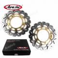 Arashi 1 Pair For YAMAHA YZF R1 2007 2014 CNC Floating Front Brake Disc Rotors R1 1000 2007 2008 2009 2010 2011 2012 2013 2014|