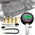 1 Set 0 200 Psi Gasoline Engine Compression Gauge Tester LCD Automobile Petrol Gas Engine Cylinder Pressure Test Tool Kits|Ins