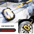 Car Cleaning Mop Adjustable Telescopic Car Wash Brush Chenille Car Detailing Cleaning For Auto Washing Accessories Absorbent| |