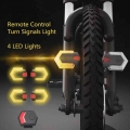 Bike Light Front and Rear Light Bike Turn Signal Light Remote Wireless Control MTB Bike Tail Light Cycling Safety Warning Lights