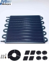 Universal Transmission Oil Cooler Aluminum Radiator Kit 10 ROW Black With Guard Plate Motorpro|Oil Coolers| - ebikpro.co