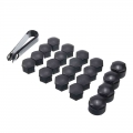 Mayitr 20pcs Matte Black 17mm Wheel Lug Bolt Nut Cap Cover with Removal Tool Key Car Wheel Accessories fit for Audi|Nuts & B