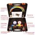 R410A Manifold Gauge Set AC Freon R134A R22 R410A Diagnostic Manifold Gauge with Hose Kit Air Conditioner Refrigerant Recharge|I