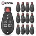 KEYYOU 3/4/5/6/7 Buttons Remote Smart Car Key Shell For Jeep Grand Cherokee Chrysler 300 Town & Country Dodge Challenger Cha