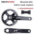 Racework Bicycle Crankset Bottom Bracket Mtb Cranks Chainring Hollowtech Crank Arms For Mountain Bike Integrated Fire Pedivela -