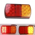 1pair Waterproof 24 Led Taillights 12v Trailer Truck Lorry Stop Rear Tail Light Auto Car Signal Lamp Caution Indicator Fog Light