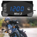 Universal Electronic Clock Motorcycle Thermometer Voltmeter IP67 3 in 1 12V Waterproof Electronic Watch Digital Display|Instrum