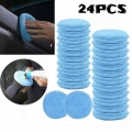 10/12/24pcs 5" Car Waxing Sponges Detailing Applicator Wash Polish Pad Foam Sponge Automotive Microfiber Waxing Cleaning To