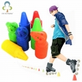 20pcs/lot Colorful Skate Pile Cup Windproof Roller Skating Cone Agility Training Marker Slalom Skateboard Marking Cones GYH|Skat