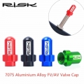 RISK 2pcs MTB/Road Bicycle Wheel Valve Caps Aluminum Mountain Bike Wheel Tire Valve Tyre Stem Air valve Caps Airtight Car Cover|