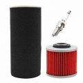 Motorcycle Air Filter & Oil Filter & Spark Plug For Yamaha Grizzly 600 YFM600F YFM600FH YFM600FWA 4x4 4X7134409000 4X713