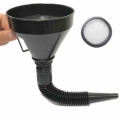 1pc 2 In 1 Plastic Funnel Can Spout for Oil Water Fuel Petrol Diesel Gasoline Car Accessories Black|Oil Filters|