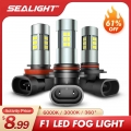 Sealight F1 Led Fog Light H11 5202 H8 H9 H10 9006 H16 Fog Lamp 6000k 3000k 12v Car Light 2pcs 2400lm Led Bulb 9145 Hb4 Foglamp -