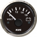 KUS Marine Voltmeter Gauge Waterproof Boat Car Truck RV Battery Volt Meter Steel Bezel 8 16V 52mm|bezel| - ebikpro.com