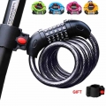 2021 New Bicycle Lock Electric Bike Five digit Code Lock for Mountain Bike Wire Ring Anti theft Riding Equipment|Bicycle Lock|