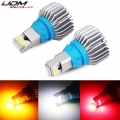 Ijdm Car Premium T15 Led 6000k White 12v 24v Canbus Error Free 912 W16w Led Bulbs Car Reverse Lamp Turn Signal Brake Lamp Red -