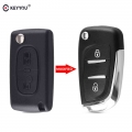 KEYYOU For Citroen Coupe C2 C4 Picasso C5 C6 C8 Xsara For Peugeot 306 407 807 Modified Flip Remote Car Key Shell Fob CE0523 2/3B