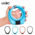 Bicycle Combo Lock Silicone Integrated 55CM steel braided Cable 4 Digits Resettable Light Weight Compact Size Ulac Prague SC1|Bi