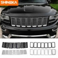 SHINEKA Racing Grills for Jeep Grand Cherokee 2014 2019+ Insert Mesh Vent Bezel Ring Outlet Exterior Styling for Grand Cherokee|