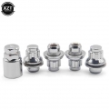 1 Set Car Chrome Anti-theft Wheel Screw Bolt Lock Nut Key Adapter For Mitsubishi Pajero Sport Outlander Lancer Galant Asx Fd027