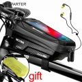 WILD MAN Bike Phone Bag Rainproof Bicycle Front Bag 6.0 6.9inch Touchscreen Phone Case MTB Bike Top Tube Bag Bike Accessories|B