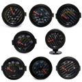 2" 52mm Carbon Fibre Face Black Rim Boost Gauge Bar Psi Water Temp Oil Temp Oil Press Volts Tachometer Vacuum Gauge+gauge P