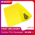 10pcs Yellow Contour Squeegee For Car Vinyl Film Window Tinting Tool Card Scraper Decal Sticker Foil Install tool|tint squeegee|