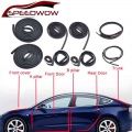 SPEEDWOW 10PCS/Set Door Seal Kit Soundproof Rubber Weather Draft Seal Strip Wind Noise Reduction Seal Kits For Tesla Model 3|Fil