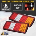 2pcs 24V 60 LED Car Truck Tail Light Rear Brake Light Signal Lamp Indicator for Trailer Lorry Camper Caravan Bus Van|Truck Light