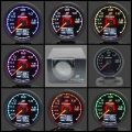 Gre**y Gauge Turbo Boost Gauge Greddi 7 Light Colors Lcd Display With Voltage Meter 62mm 2.5 Inch With Sensor Racing Gauge - Boo