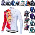 Weimostar 3D Cycling Jersey Men Long Sleeve Cycle Wear Lion Bike Clothing Quick Dry MTB Bicycle Jersey Autumn Cycling Jacket Top