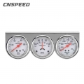 Cnspeed Auto Car Oil Pressure Water Temp Amp Meter Gauge With Sensor Triple Gauge Set Mechanical Chrome Panel Oil Press Yc101323