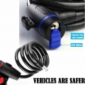 Anti Theft Spiral Steel Cable Universal Bicycle Scooter Protective Lock Cord Rope Bicycle Accessories Bike Lock Coil with 2 Keys