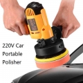 220V 600W Electric Car Polisher Machine 3500rpm Auto Polishing Machine Sander Small Portable Polish Disc Waxing Tools EU Plug|Po