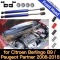 For Citroen Berlingo B9 For Peugeot Partner 2008-2018 Front Hood Bonnet Gas Struts Lift Supporst Shock Dampers Prop Carbon Fiber